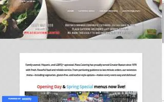 Plaza Catering of Boston website