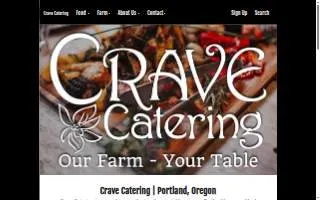 Crave Catering of Portland website