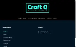 Craft Q Barbecue website