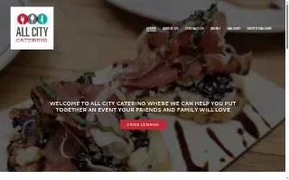 All City Catering website