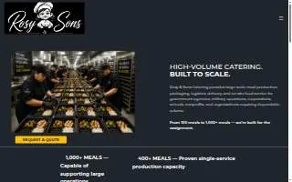 Rosy and Sons Catering website