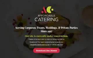 Affordable Catering of Tampa website