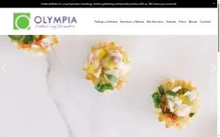 Olympia Catering & Events website