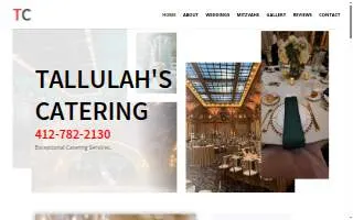 Tallulah's Catering website