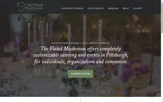 The Fluted Mushroom Catering Co. website