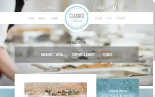 Classic Catering of Minneapolis website