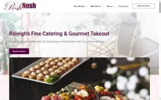 PoshNosh Catering Inc of Raleigh website