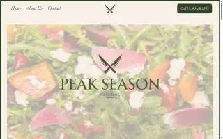 Peak Season Catering website