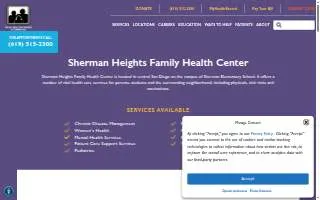 Sherman Heights Family Health Center website
