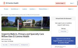 Urgent & Walk-In, Primary and Specialty Care Willow Glen – El Camino Health