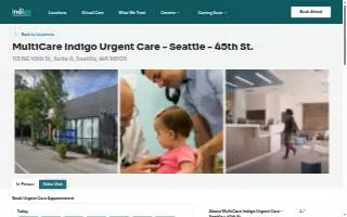 MultiCare Indigo Urgent Care - Seattle - 45th St. website