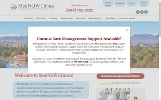 MedNOW Clinics - Lakewood website