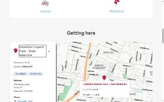 CareNow Urgent Care - East Nashville website