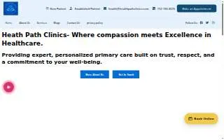 Health Path Clinics website