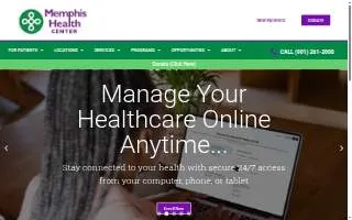 Memphis Health Center website