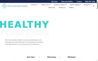 One Community Health - Midtown Health Center website