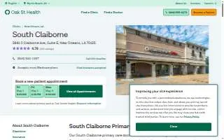 Oak Street Health South Claiborne Primary Care Clinic website
