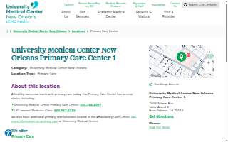 University Medical Center New Orleans Primary Care Center 1