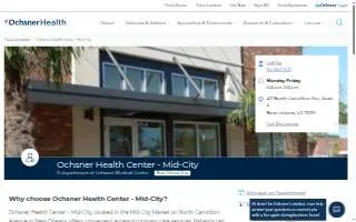 Ochsner Health Center - Mid-City website