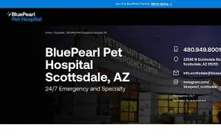 BluePearl Pet Hospital of Phoenix website