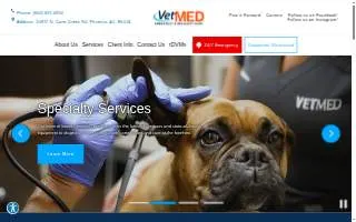 VetMED Emergency & Specialty Veterinary Hospital website