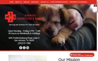 Animal Emergency Room website