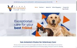 Texas Veterinary Hospital website