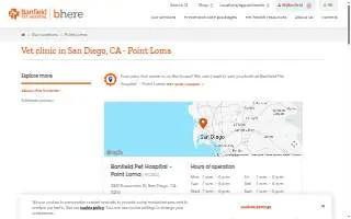 Banfield Pet Hospital of San Diego website