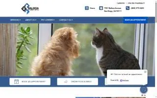 Balboa Veterinary Hospital website