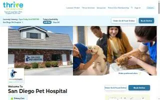 San Diego Pet Hospital website