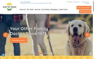 Austin Vet Hospital website