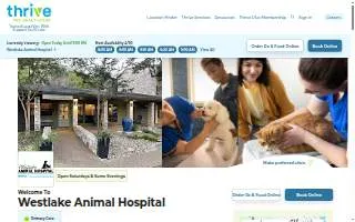 Westlake Animal Hospital, A Thrive Pet Healthcare Partner of Austin website