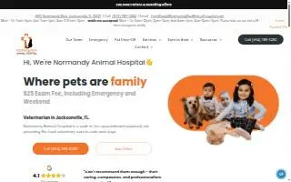 Normandy Animal Hospital of Jacksonville website