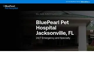 BluePearl Pet Hospital of Jacksonville website