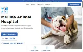 Mellina Animal Hospital website
