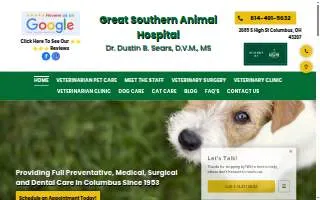 Great Southern Animal Hospital website