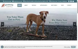 Rainier Veterinary Hospital website