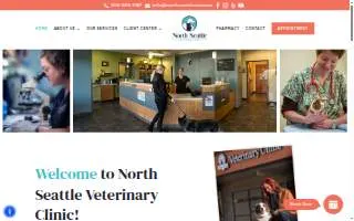 North Seattle Veterinary Clinic website