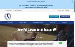 Northeast Veterinary Hospital of Seattle website