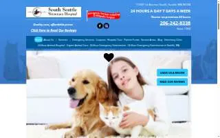 South Seattle Veterinary Hospital website