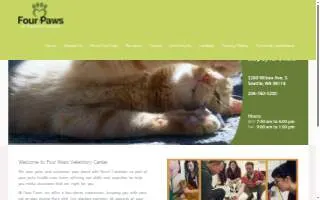 Four Paws Veterinary Center of Seattle website