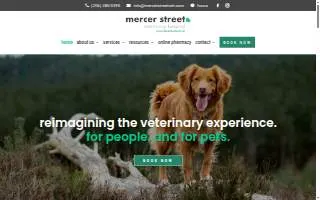 Mercer Street Veterinary Hospital website