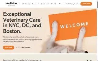 Small Door Veterinary - Brookline website