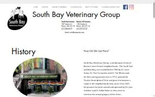 South Bay Veterinary Group website