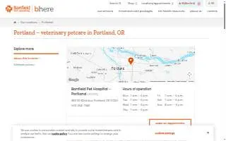 Banfield Pet Hospital of Portland website