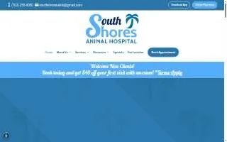 South Shores Animal Hospital of Las Vegas website
