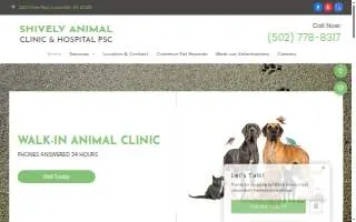 Shively Animal Clinic & Hospital website