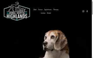 The Animal Hospital of the Highlands website