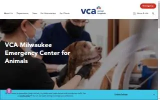 VCA Milwaukee Emergency Center for Animals website