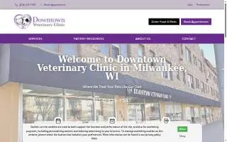 Downtown Veterinary Clinic of Milwaukee website